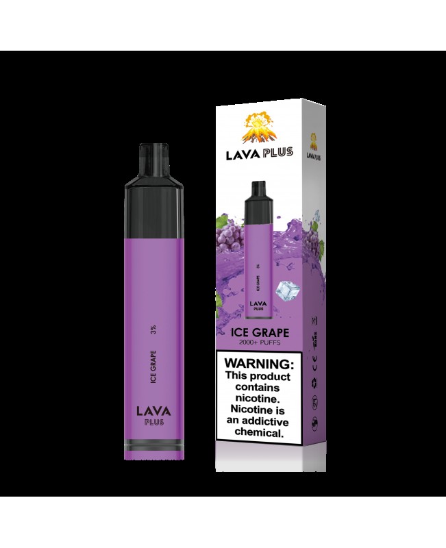 Lava Plus 2000 Puffs Disposable - Ice Grape