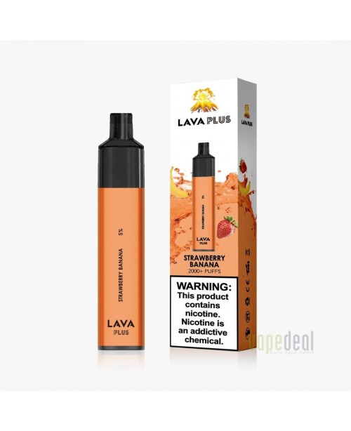 Lava Plus 2000 Puffs Disposable - Strawberry Banan...