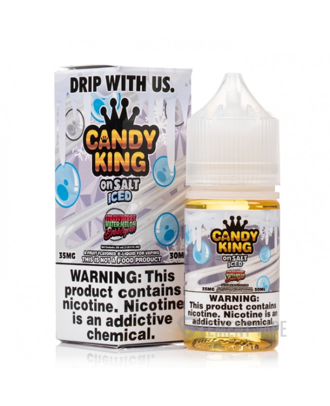 Strawberry Watermelon Bubblegum Iced on Salt by Candy King - 30ml