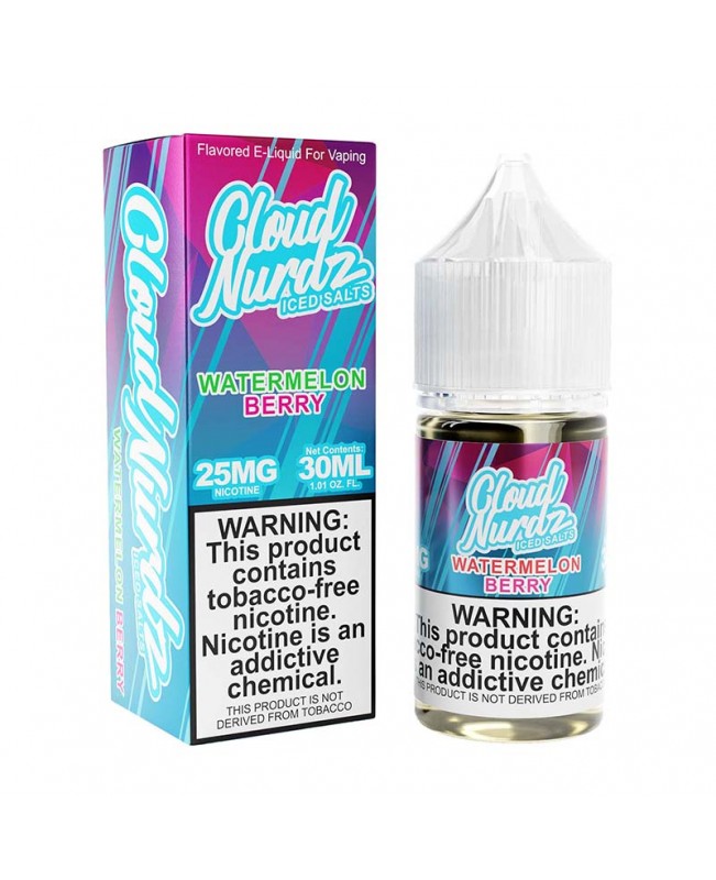 Watermelon Berry Iced by Cloud Nurdz Salts TFN Tobacco-Free Nicotine - 30ml