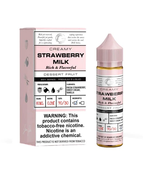 Creamy Strawberry Milk by Glas Bsx - 60ml