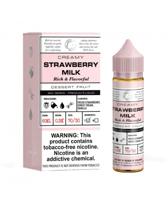 Creamy Strawberry Milk by Glas Bsx - 60ml