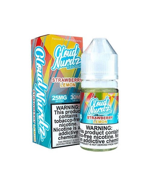 Strawberry Lemon Iced by Cloud Nurdz Salts TFN Tob...