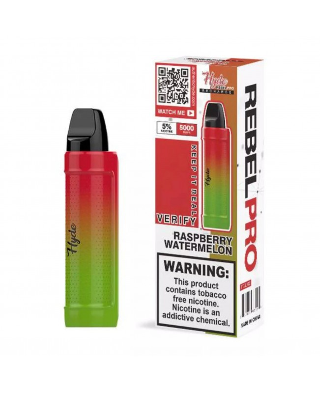 Hyde Rebel Pro Disposable Rechargeable 5000 Puffs - Raspberry Watermelon