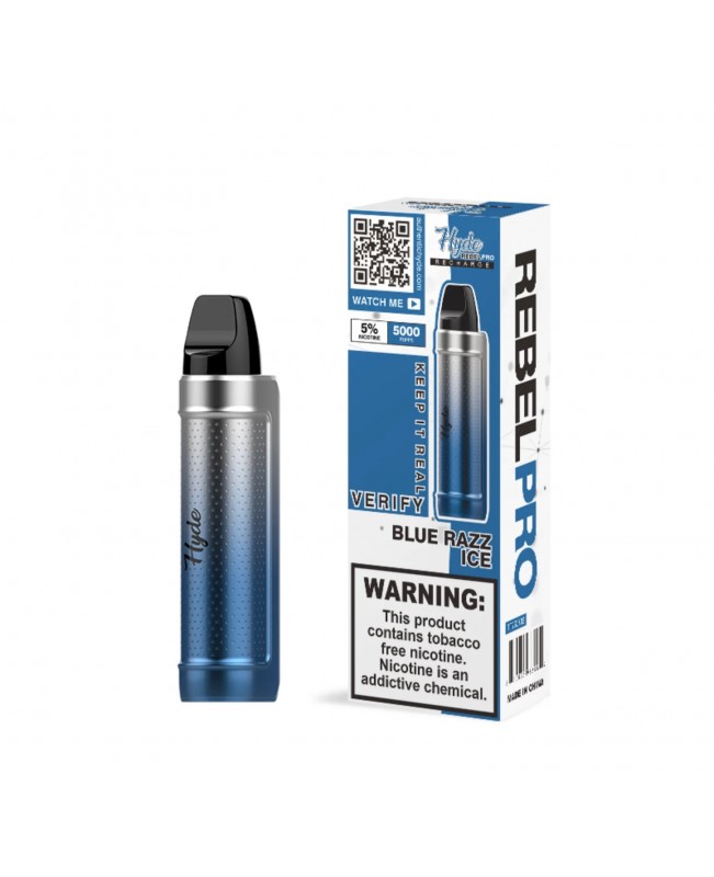 Hyde Rebel Pro Disposable Rechargeable 5000 Puffs - Blue Razz Ice