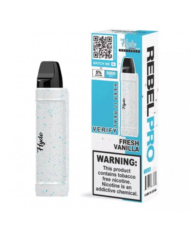 Hyde Rebel Pro Disposable Rechargeable 5000 Puffs - Fresh Vanilla