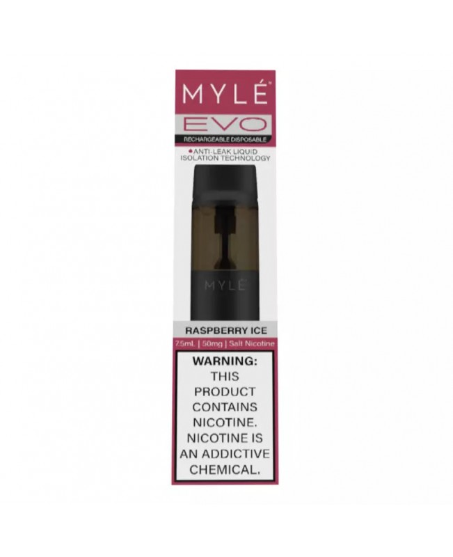 Myle Evo Rechargeable Disposable 2500 Puffs - Raspberry Ice