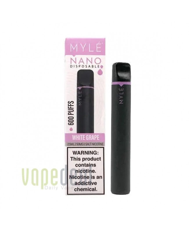 Myle Nano Disposable 600 Puffs - White Grape