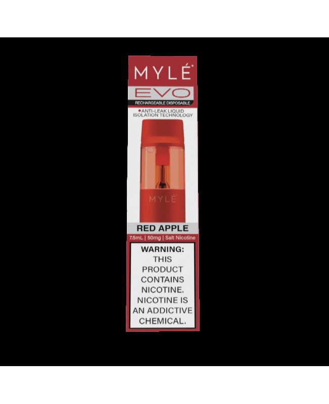 Myle Evo Rechargeable Disposable 2500 Puffs - Red Apple