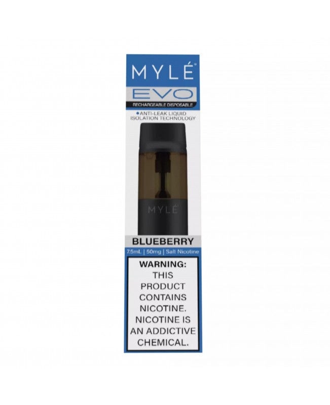 Myle Evo Rechargeable Disposable 2500 Puffs - Blueberry