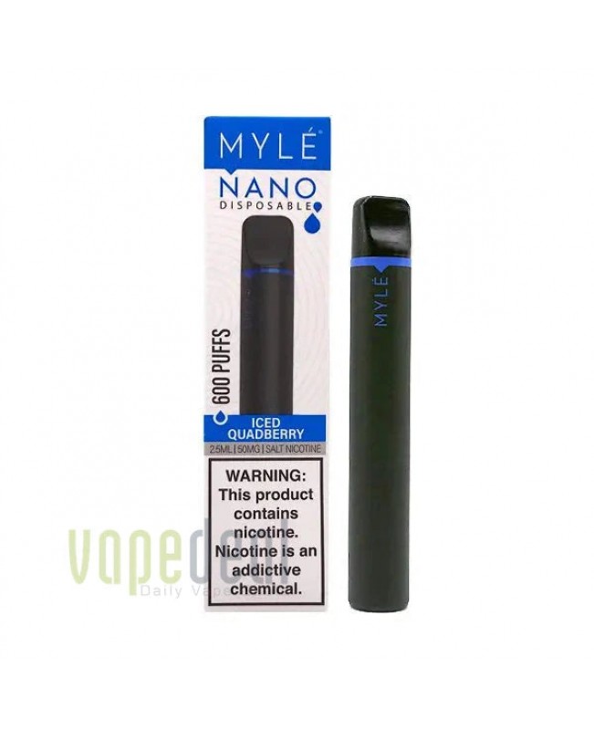 Myle Nano Disposable 600 Puffs -  Iced Quadberry