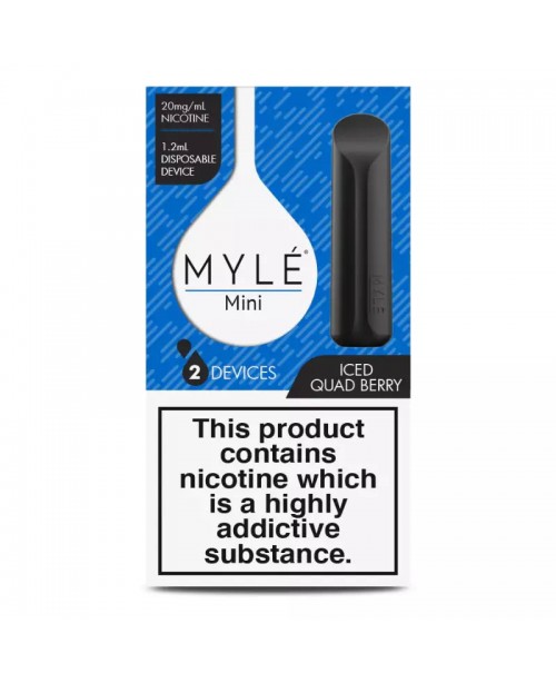 Myle Mini Disposable Pods 320 Puffs - 2 Pack Devic...