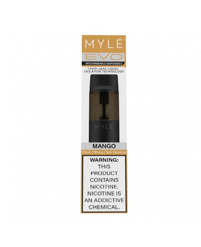 Myle Evo Rechargeable Disposable 2500 Puffs - Mango