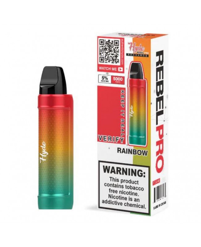 Hyde Rebel Pro Disposable Rechargeable 5000 Puffs - Rainbow