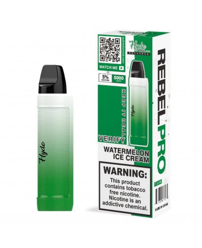 Hyde Rebel Pro Disposable Rechargeable 5000 Puffs - Watermelon Ice Cream