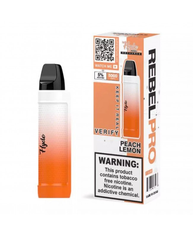 Hyde Rebel Pro Disposable Rechargeable 5000 Puffs - Peach Lemon