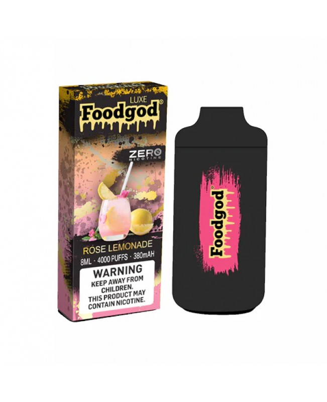 Foodgod Luxe Zero Nicotine Disposable 4000 Puffs 0% Nicotine Free - Rose Lemonade