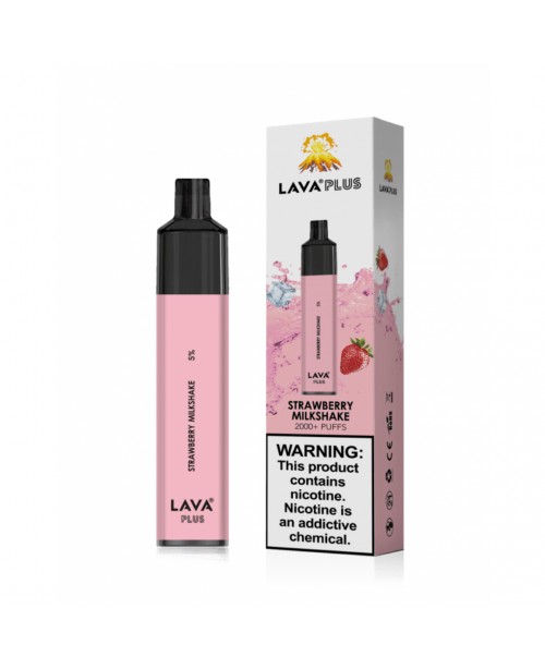 Lava Plus 2600 Puffs Disposable - Strawberry Milks...