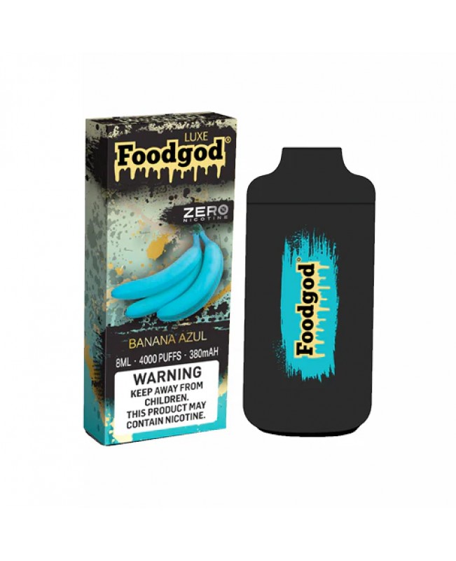 Foodgod Luxe Zero Nicotine Disposable 4000 Puffs 0% Nicotine Free - Banana Azul